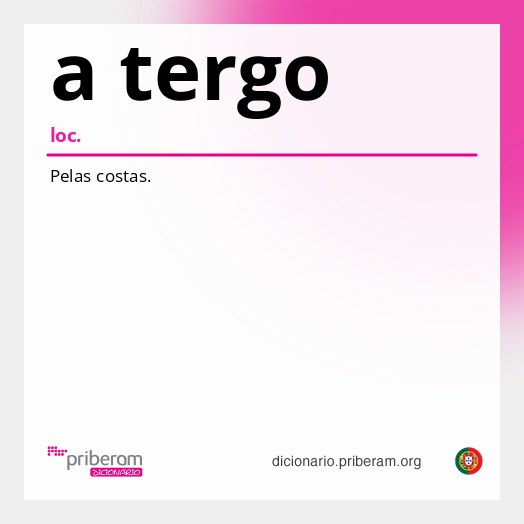Significado de a tergo